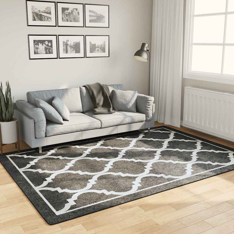 Tappeto vidaxl lavabile antiscivolo 160x230 cm bianco e nero