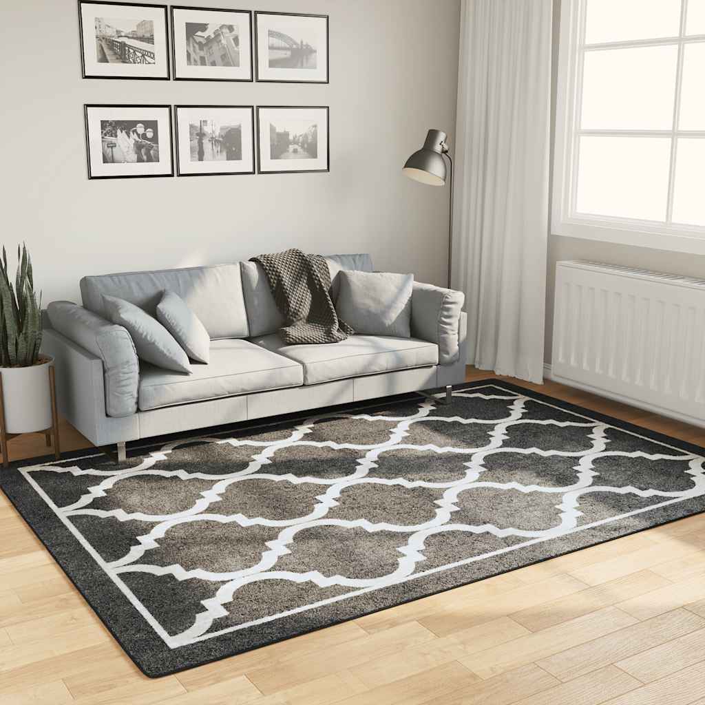 Tappeto vidaxl lavabile antiscivolo 160x230 cm bianco e nero
