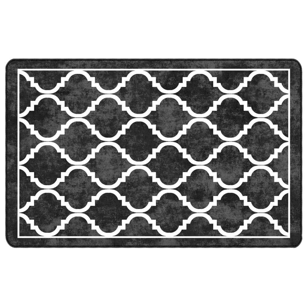 Tappeto vidaxl lavabile antiscivolo 190x300 cm bianco e nero