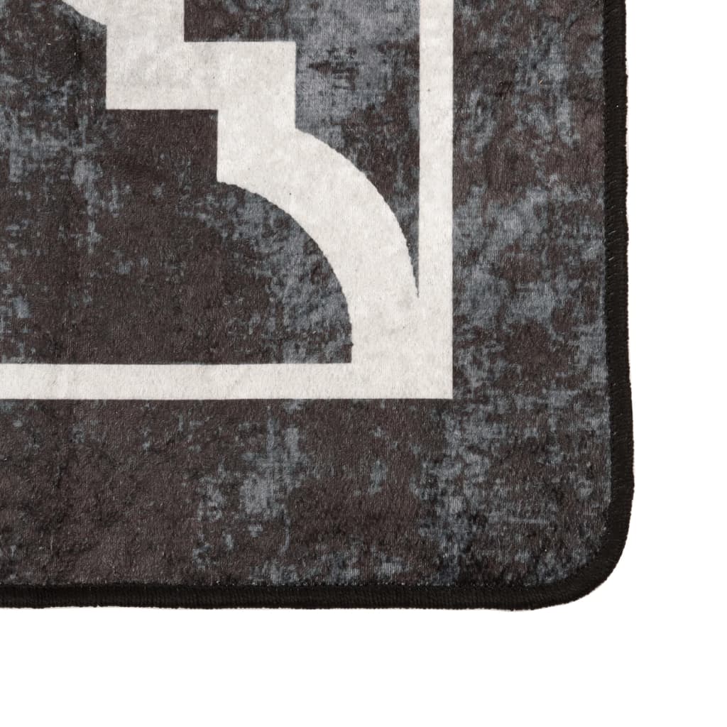 Tappeto vidaxl lavabile antiscivolo 190x300 cm bianco e nero