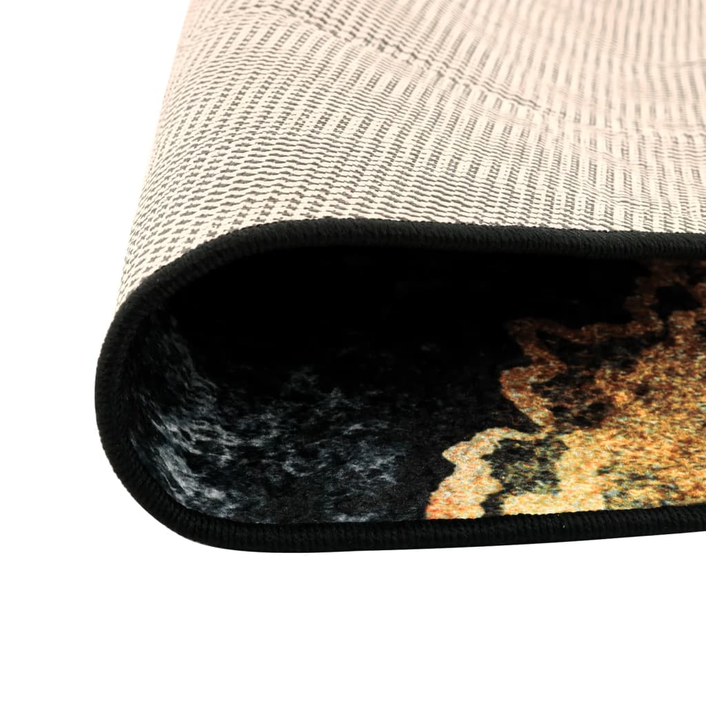 Tappeto vidaxl lavabile antiscivolo Ø 120 cm multicolore