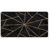 Vidaxl alfombra lavable con lavado de 80x150 cm de color negro y dorado