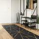 Vidaxl RUG LAVABLE ANTI-SLIP 80x300 cm de color negro y dorado