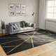 Vidaxl alfombra lavable con 190x300 cm de color negro y dorado