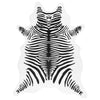 Tappeto Vidaxl zebra pattern lavabile antiscivolo 120x170 cm bianco nero