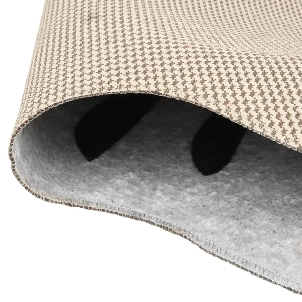 Tappeto Vidaxl zebra pattern lavabile antiscivolo 120x170 cm bianco nero
