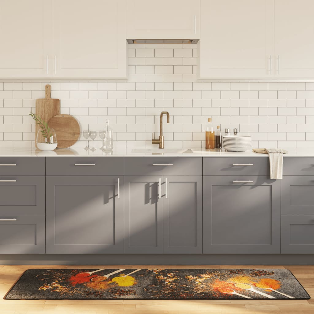 Vidaxl Mat de cocina Wavable Anti-Slip 60x180 cm multicolores