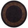 Tappeto Vidaxl lavabile antiscivolo Ø 200 cm Nero e oro colorato