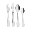 Cubiertos para niños - 4 piezas - en blanco - plata