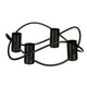 Candelabro Edelman de metal para 4 velas 5,5x17 cm negro