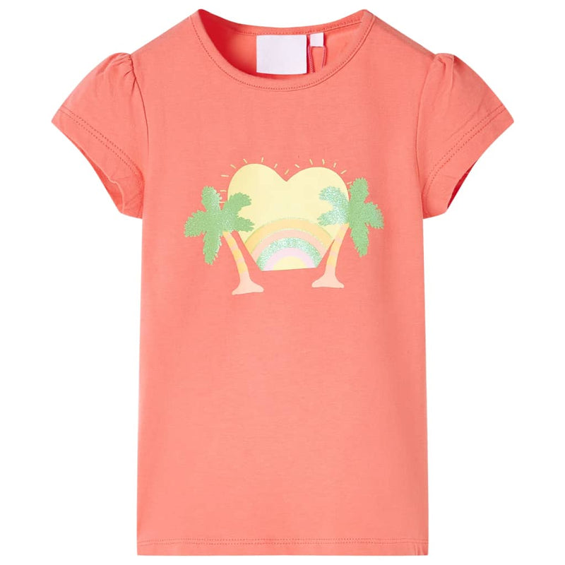 VidaXL Kindershirt 140 koraalkleurig
