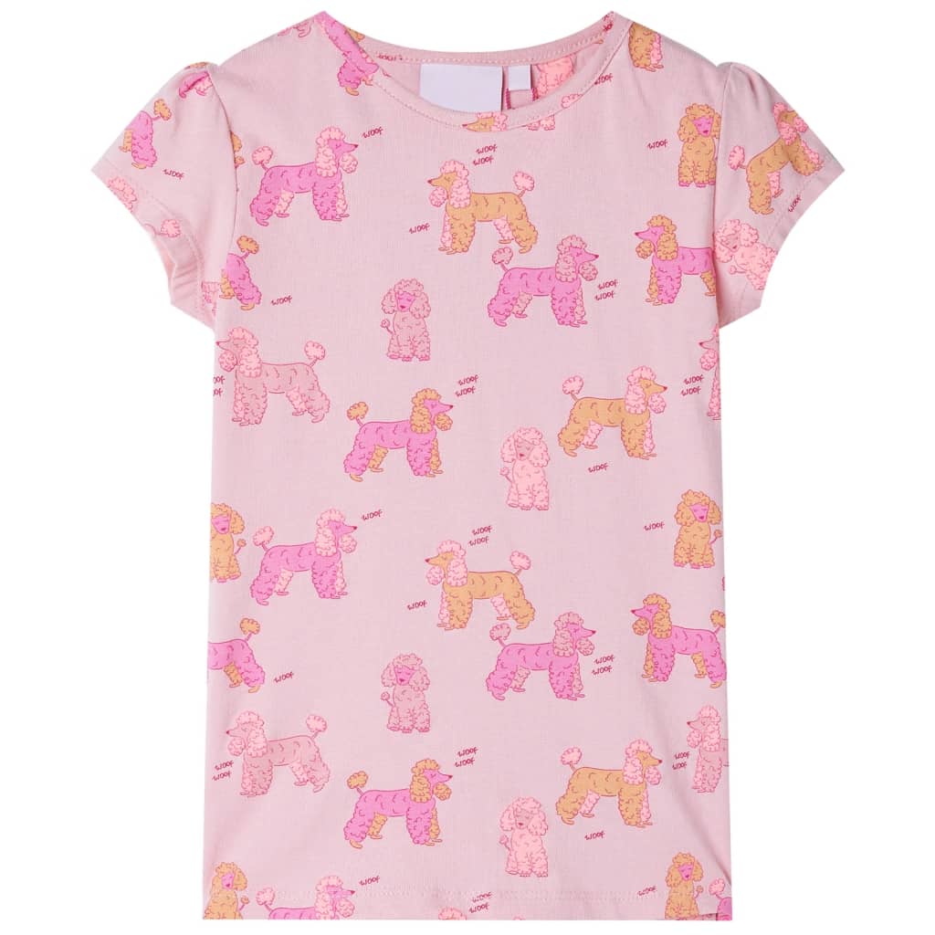 Vidaxl kinderpyjama met korte mouwen 92 lichtroze