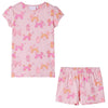 Vidaxl kinderpyjama met korte mouwen 104 lichtroze