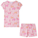 Vidaxl kinderpyjama met korte mouwen 116 lichtroze