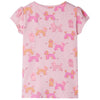Pigiama per bambini Vidaxl con maniche corte 128 rosa chiaro