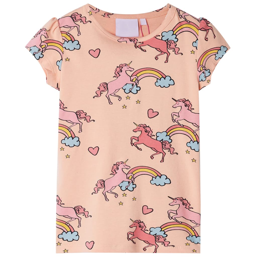 Vidaxl kinderpyjama met korte mouwen 104 lichtoranje