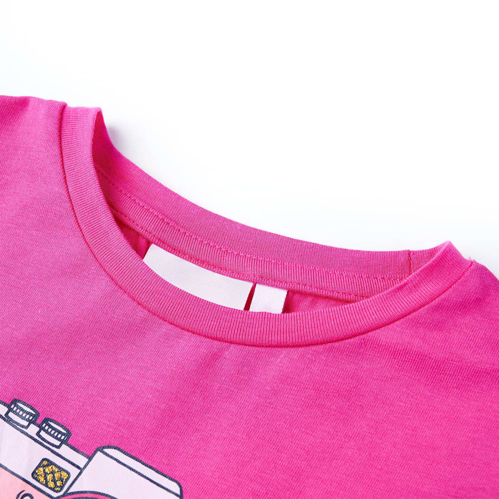 Vidaxl camisa para niños 116 rosa oscuro