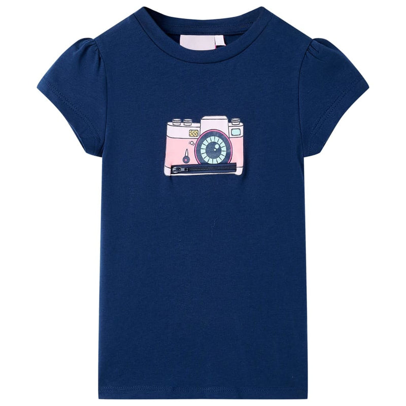 Vidaxl kindershirt 116 marineblauw