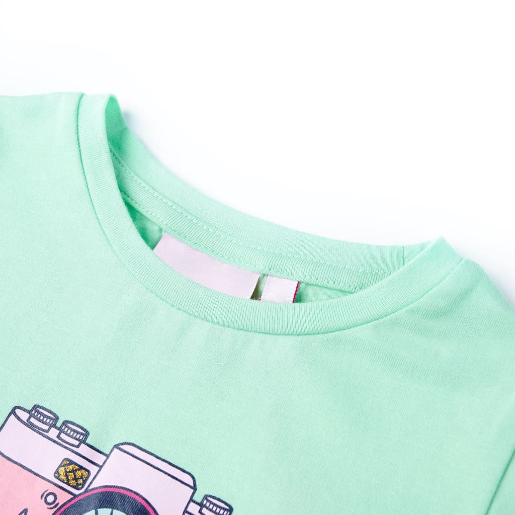 Camicia per bambini Vidaxl 92 verde brillante