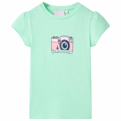 Camicia per bambini Vidaxl 116 verde brillante