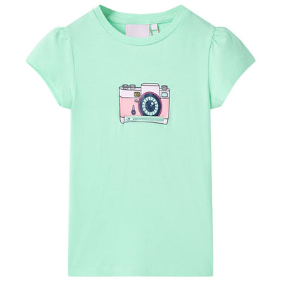 Vidaxl Shirt per bambini 140 verde brillante