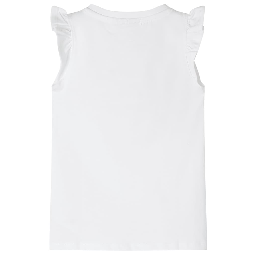 Camicia per bambini Vidaxl con volant 104 bianchi