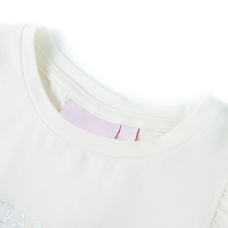 Camicia per bambini Vidaxl con volant 128 bianchi