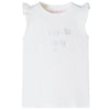 VidaXL Kindershirt met mouwen met ruches 140 wit