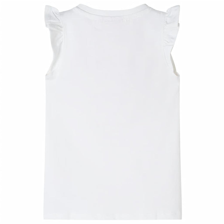Vidaxl kindershirt met mouwen met ruches 140 wit