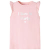 Camisa para niños de Vidaxl con volantes en las mangas 104 rosa claro