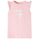 Camicia per bambini Vidaxl con volant sulle maniche 116 rosa chiaro