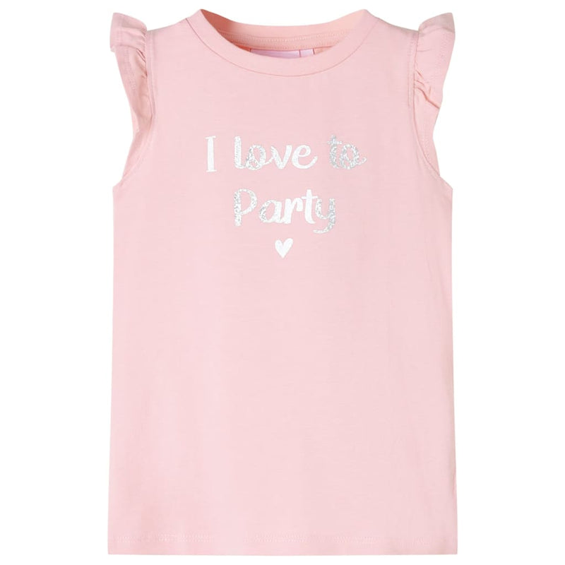 Camisa para niños de Vidaxl con volantes en las mangas 116 rosa claro