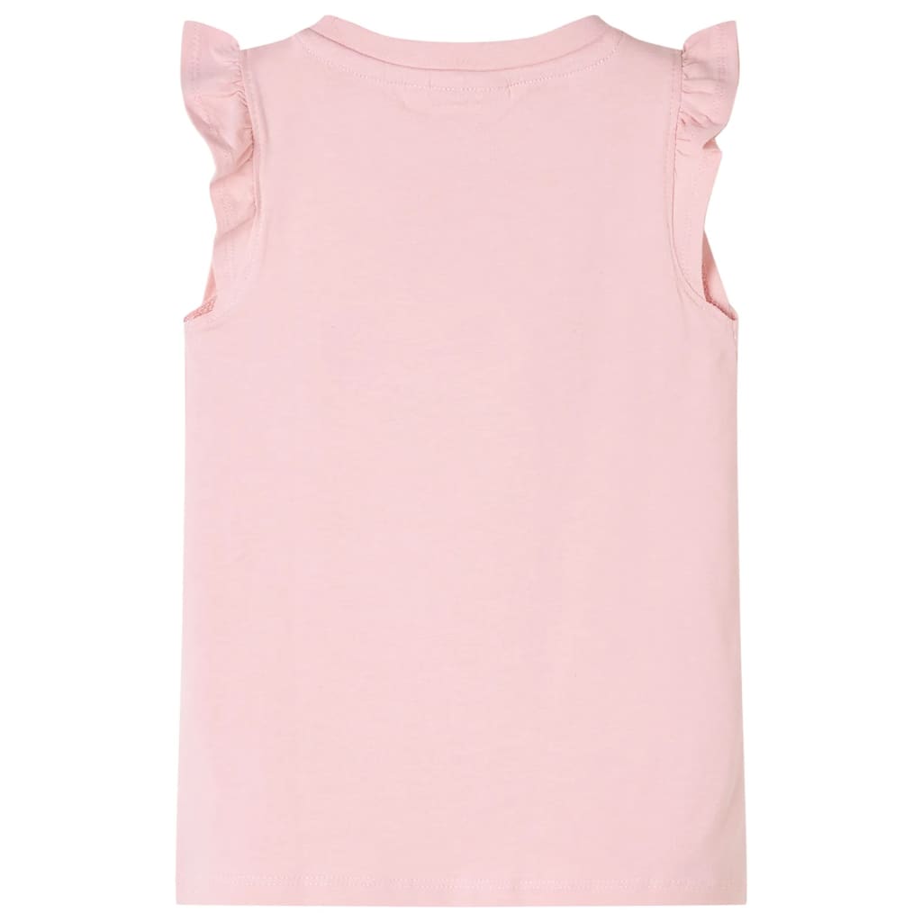 Camicia per bambini Vidaxl con volant sulle maniche 116 rosa chiaro