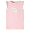 Camicia per bambini Vidaxl con volant sulle maniche 128 rosa chiaro