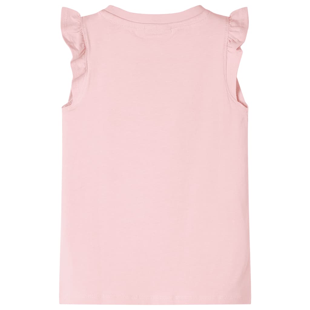 Camicia per bambini Vidaxl con volant sulle maniche 128 rosa chiaro