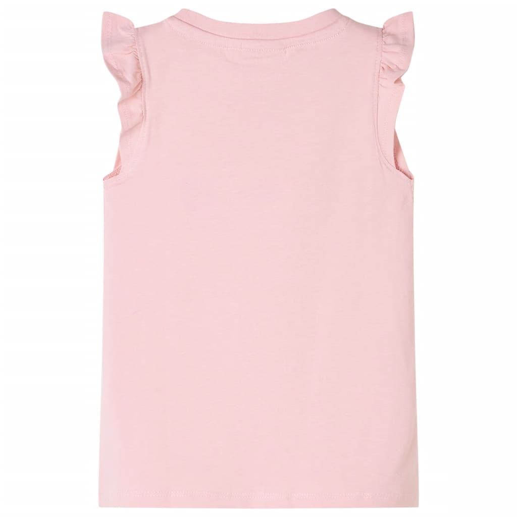 Camicia per bambini Vidaxl con increspatura sulle maniche 140 rosa chiaro