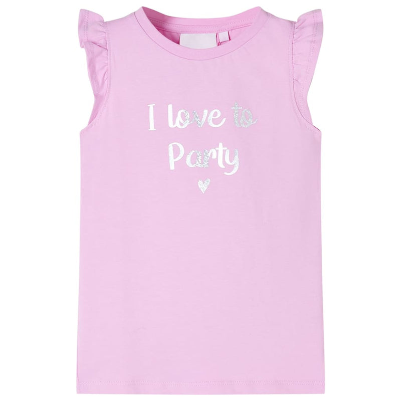 Camisa para niños de Vidaxl con volantes en las mangas 104 lila