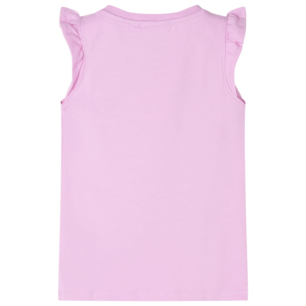 Camisa para niños de Vidaxl con volantes en las mangas 116 lila