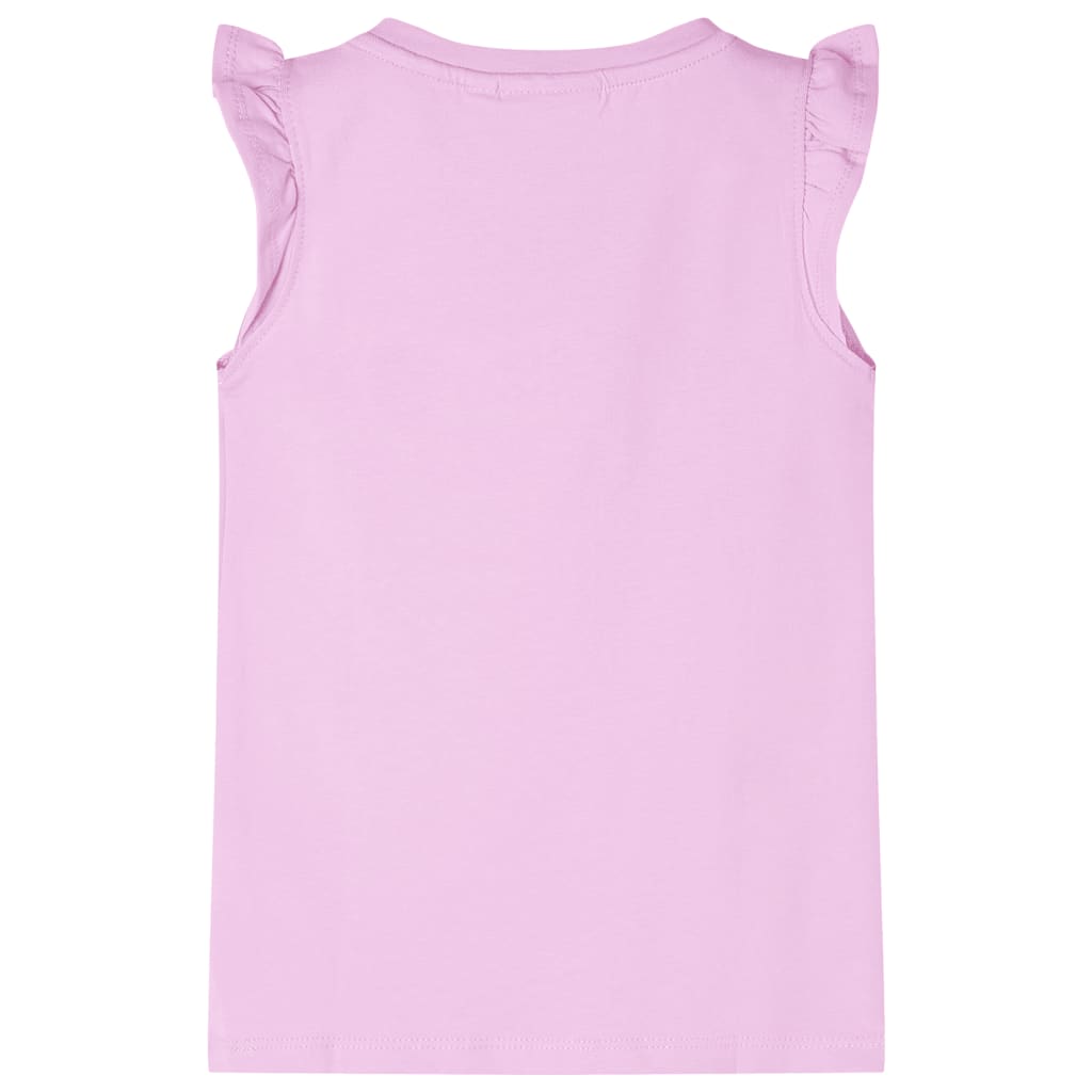 Camicia per bambini Vidaxl con volant sulle maniche 128 lila