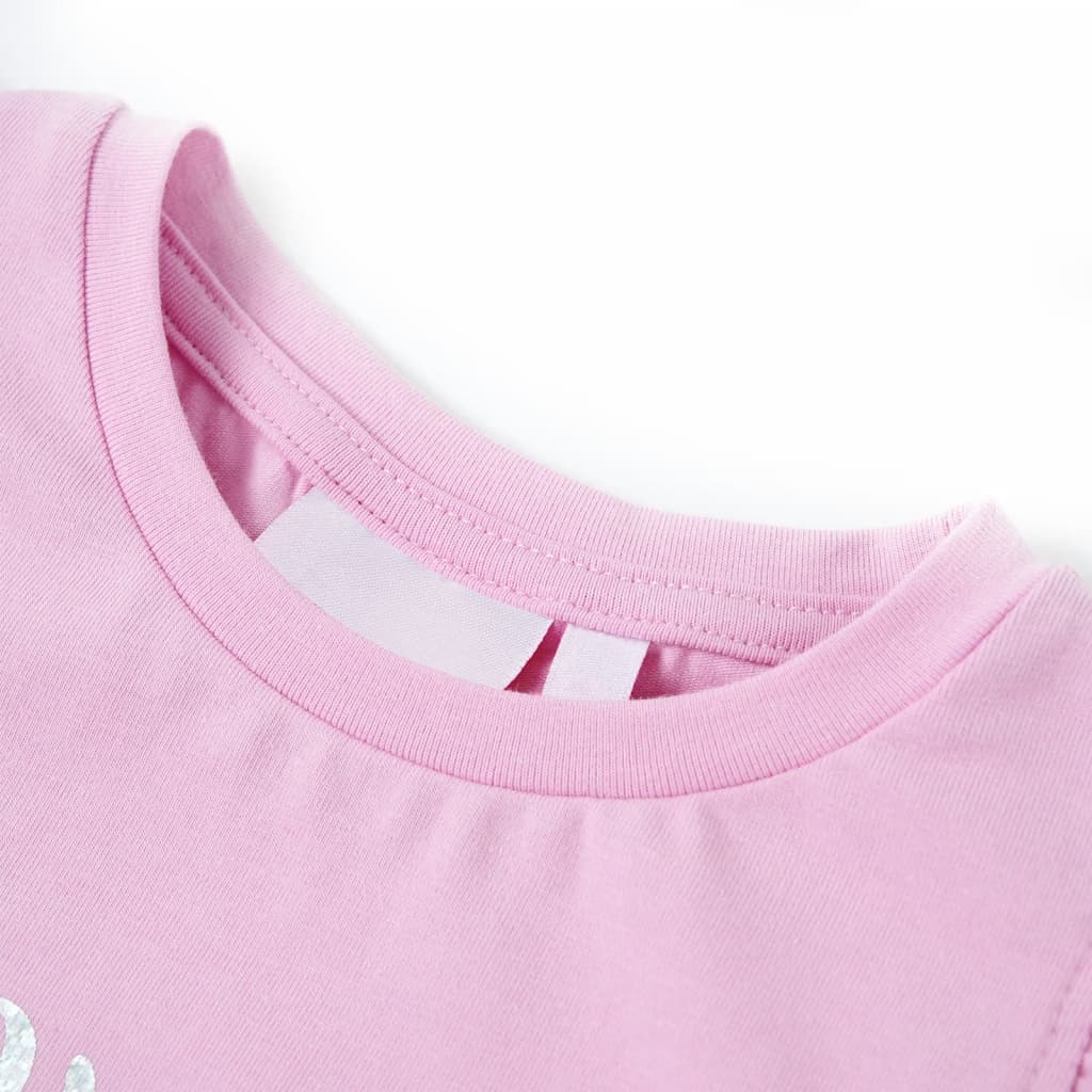 Camicia per bambini Vidaxl con volant sulle maniche 128 lila