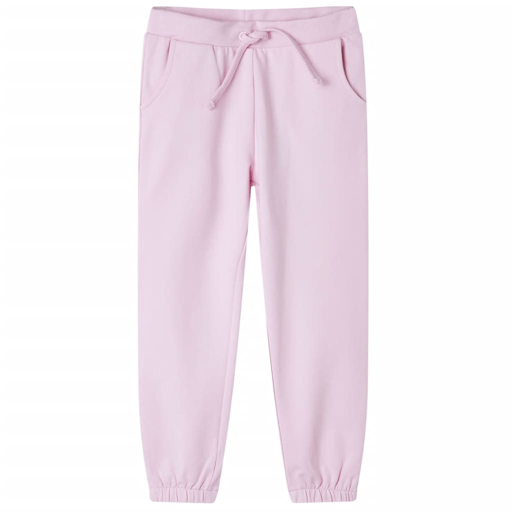 Pantalones de trote de Vidaxl para niños 140 rosa claro