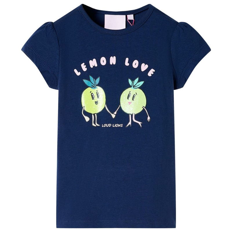 VidaXL Kindershirt 116 marineblauw
