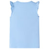 Camisa para niños de Vidaxl con volantes en las mangas 128 azul claro