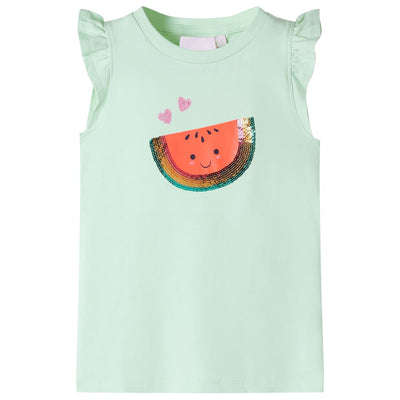 Vidaxl Shirt per bambini con increspatura sulle maniche 92 Greeno morbido