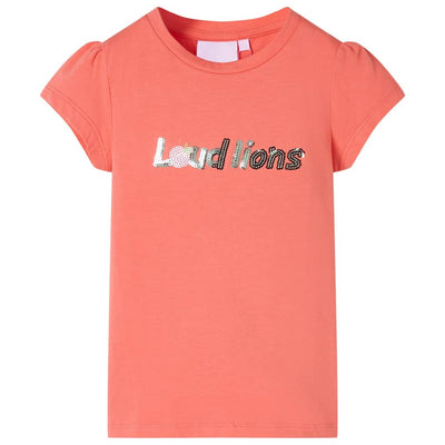 Camicia per bambini Vidaxl con maniche a berretto 92 Coral -colorato