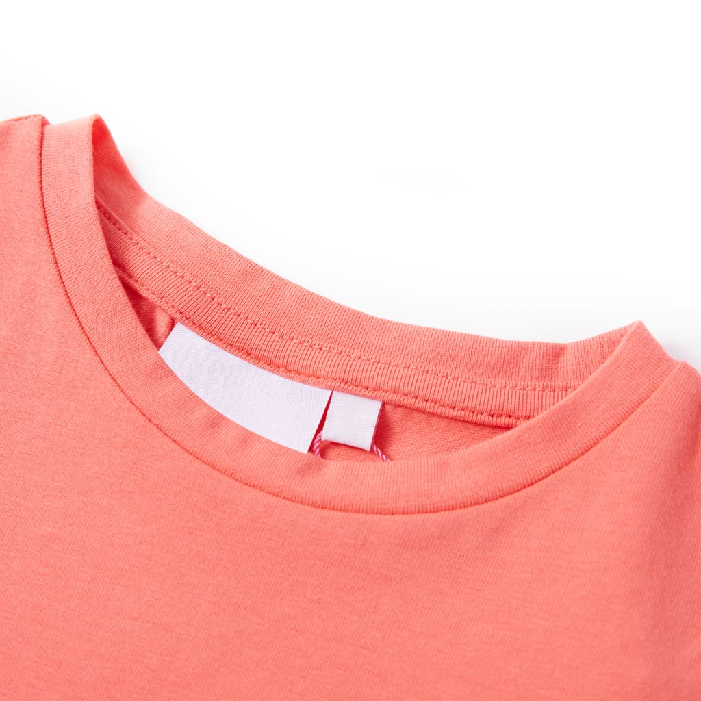 Camicia per bambini Vidaxl con maniche a berretto 92 Coral -colorato