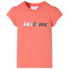 Camisa para niños de Vidaxl con mangas de gorra 116 Coral