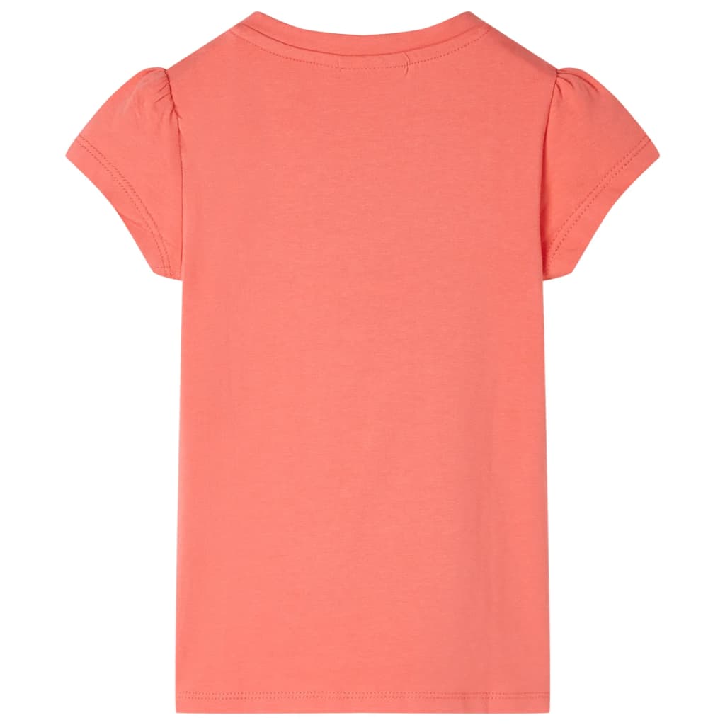 Camisa para niños de Vidaxl con mangas de gorra 116 Coral