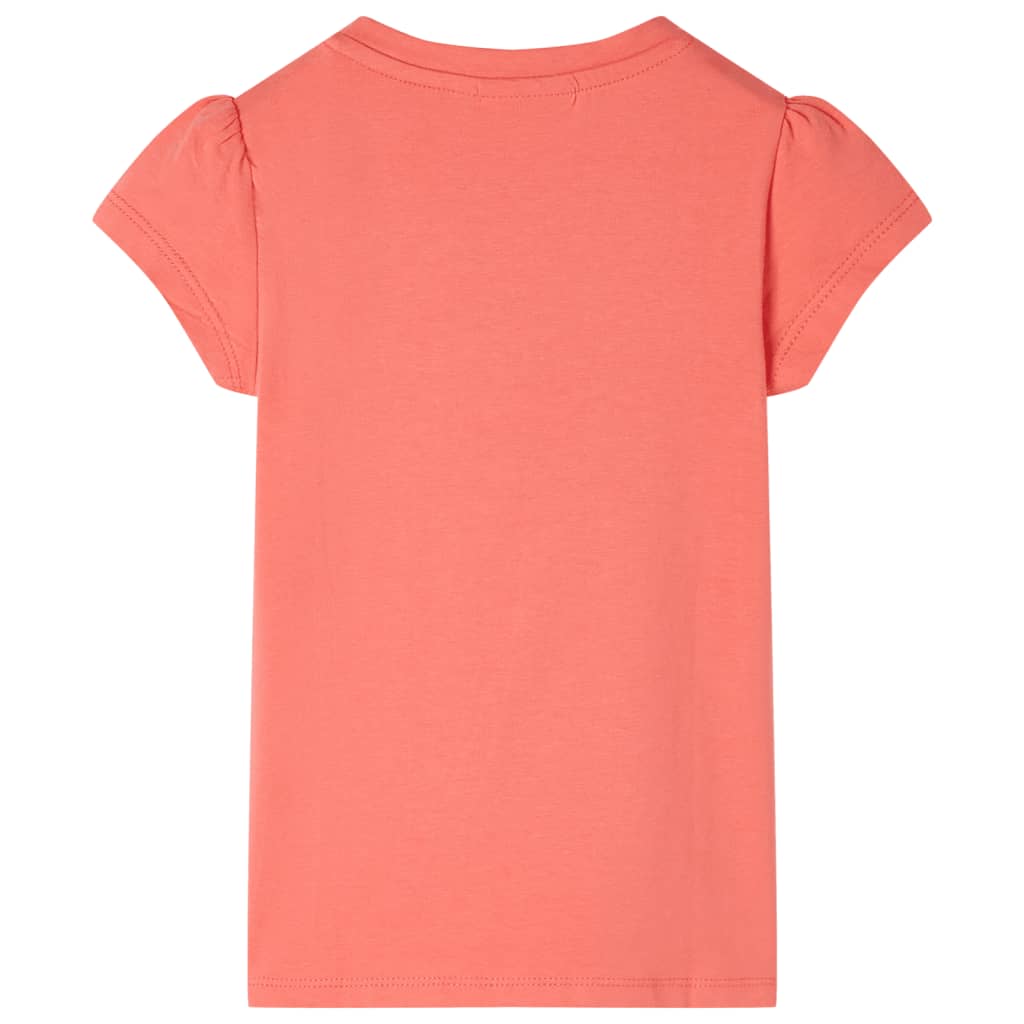 Camicia per bambini Vidaxl con maniche a berretto 140 corallo