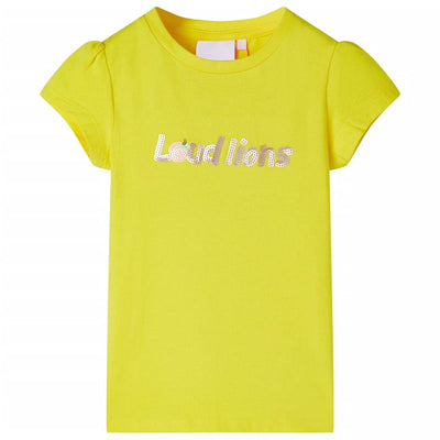 Camicia per bambini Vidaxl con maniche di cappuccio 104 giallo brillante